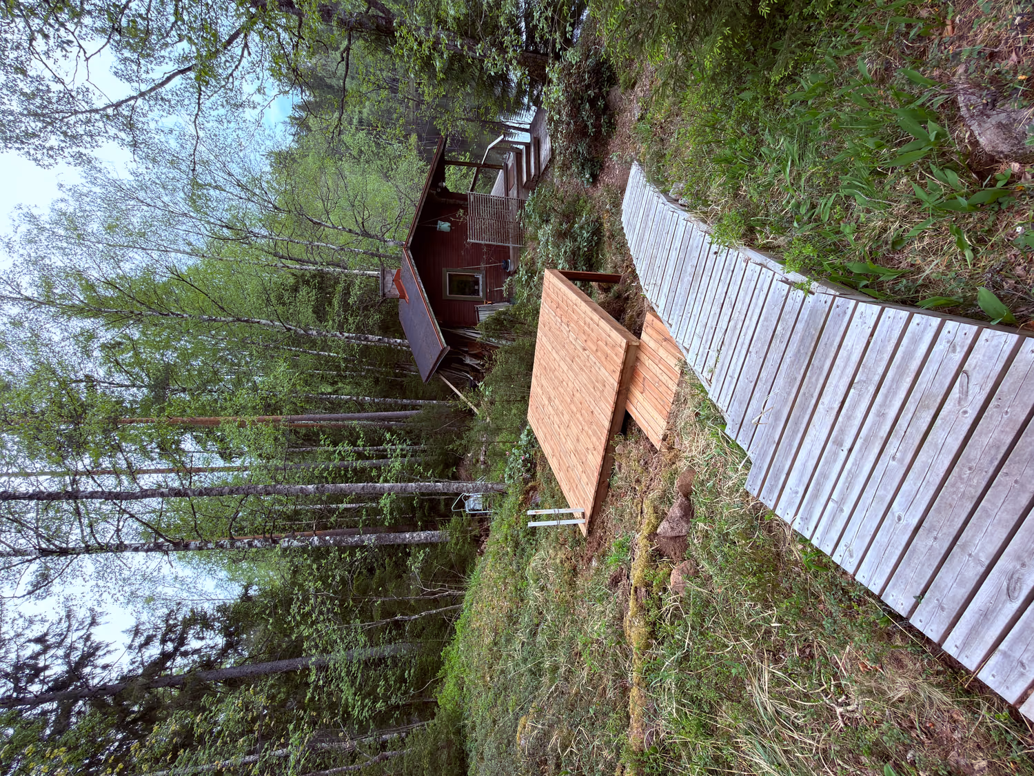 Bygge av terrass i sluttning, Tervalampi, Vichtis
