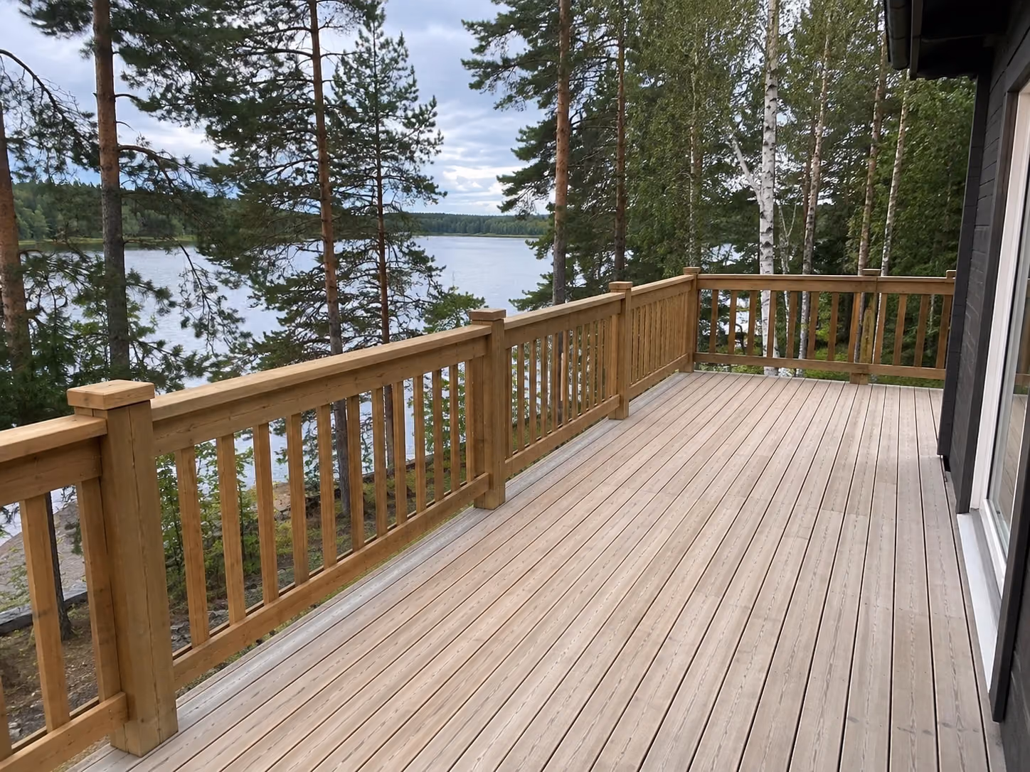 Terassin kaiteen rakentaminen, Kirkkonummi